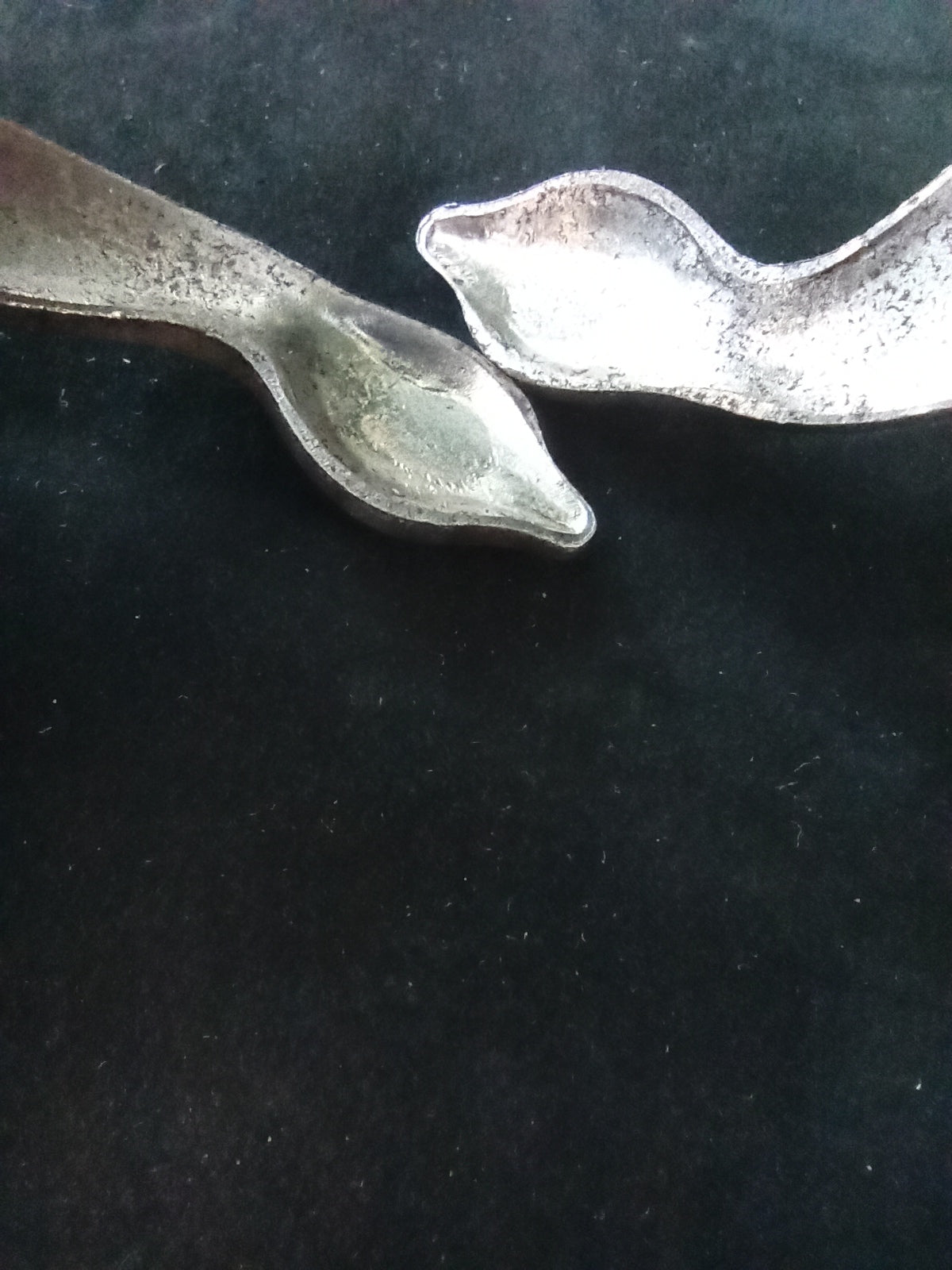 Vintage Silver-Tone Snake Head Cuff Bracelet - Sigillo del Deserto