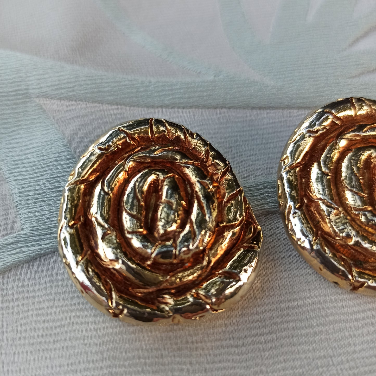 Spira del Tempo - Statement earrings in resin from the '80s