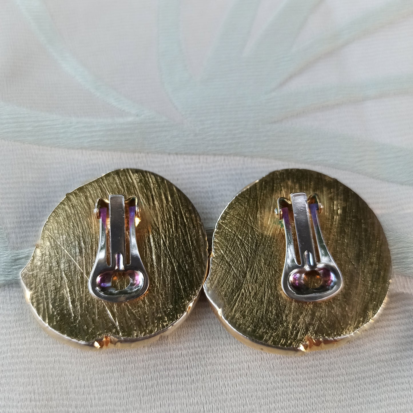 Spira del Tempo - Statement earrings in resin from the '80s