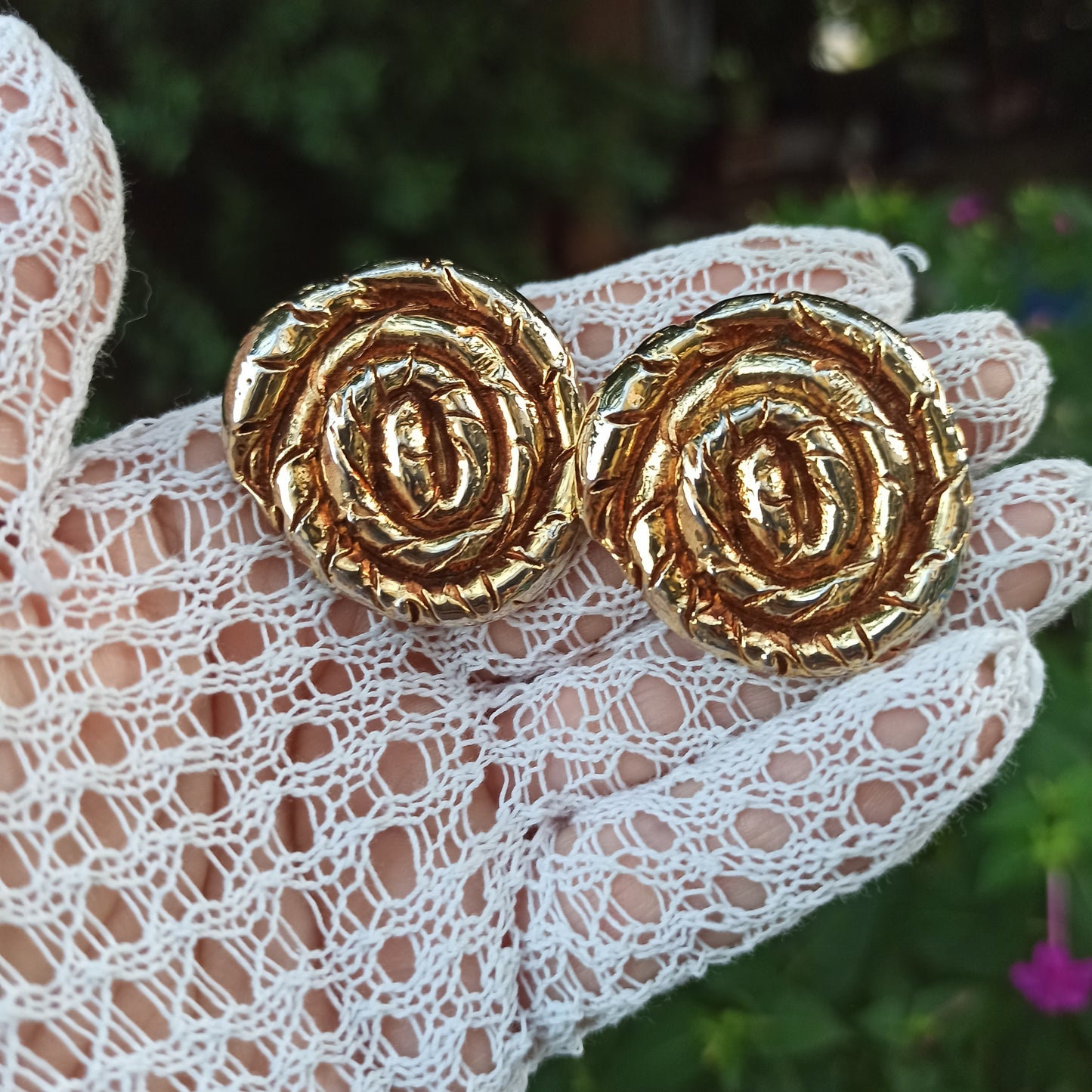 Spira del Tempo - Statement earrings in resin from the '80s