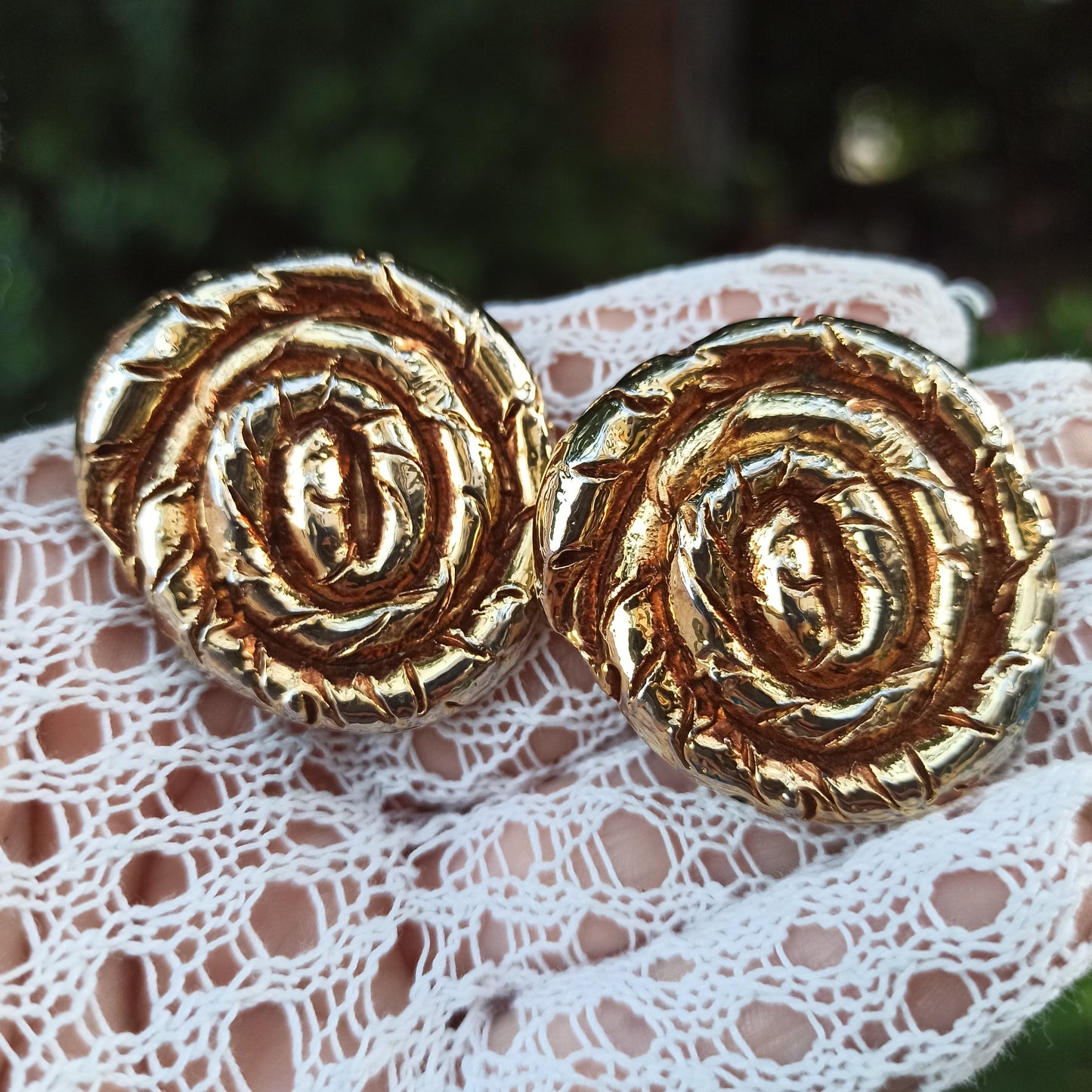 Spira del Tempo - Statement earrings in resin from the '80s
