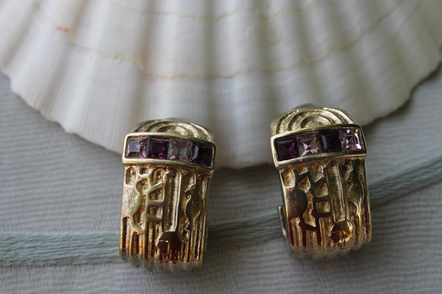 Sigillo del Sussurro - Vintage 1980s 925 Silver Earrings