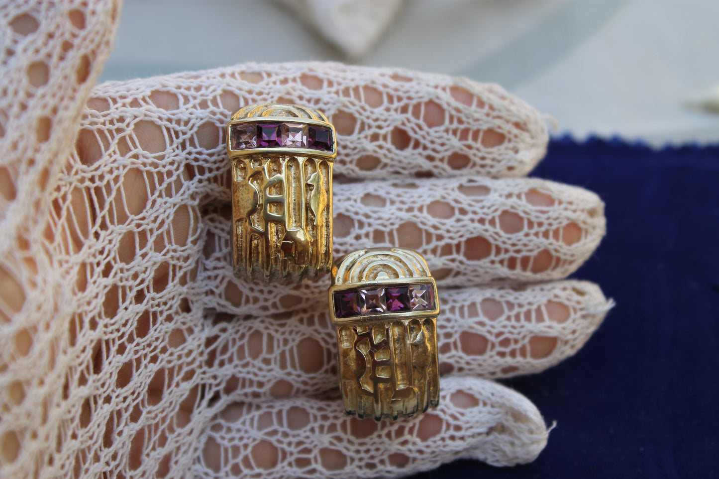 Sigillo del Sussurro - Vintage 1980s 925 Silver Earrings
