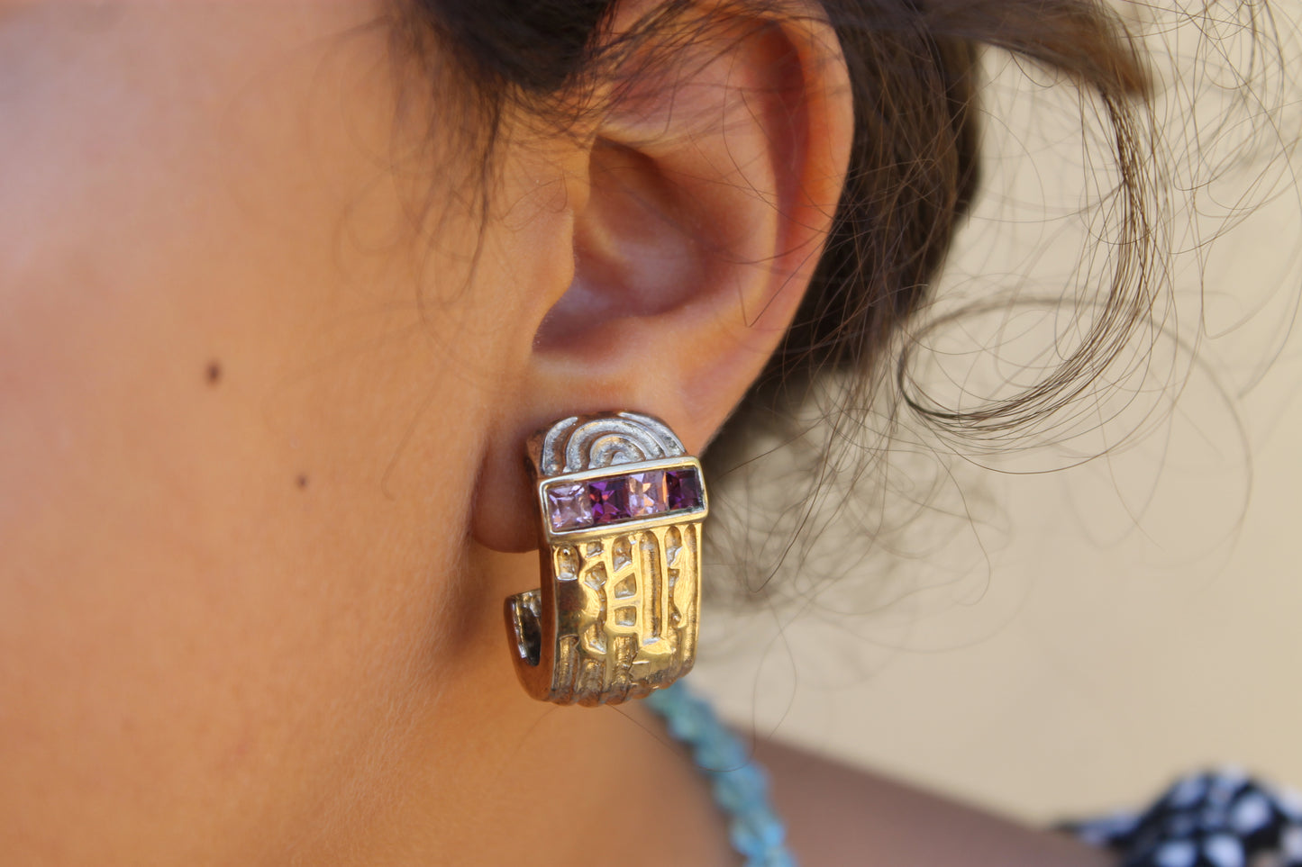 Sigillo del Sussurro - Vintage 1980s 925 Silver Earrings
