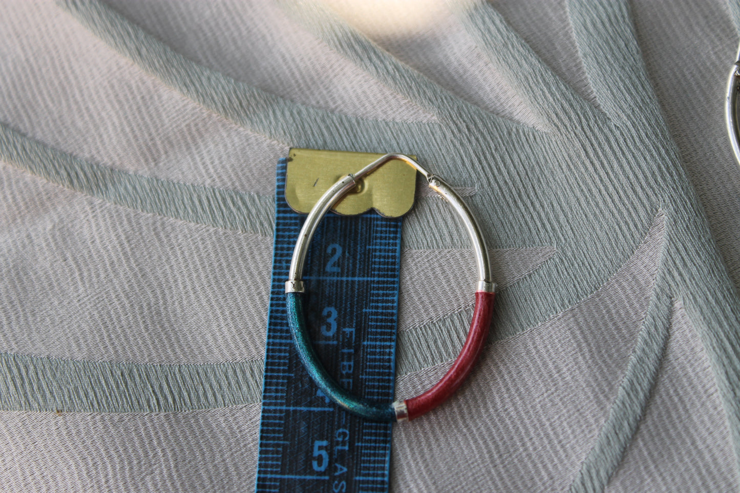 Cerchi del Destino - Vintage earrings in enameled 925 silver