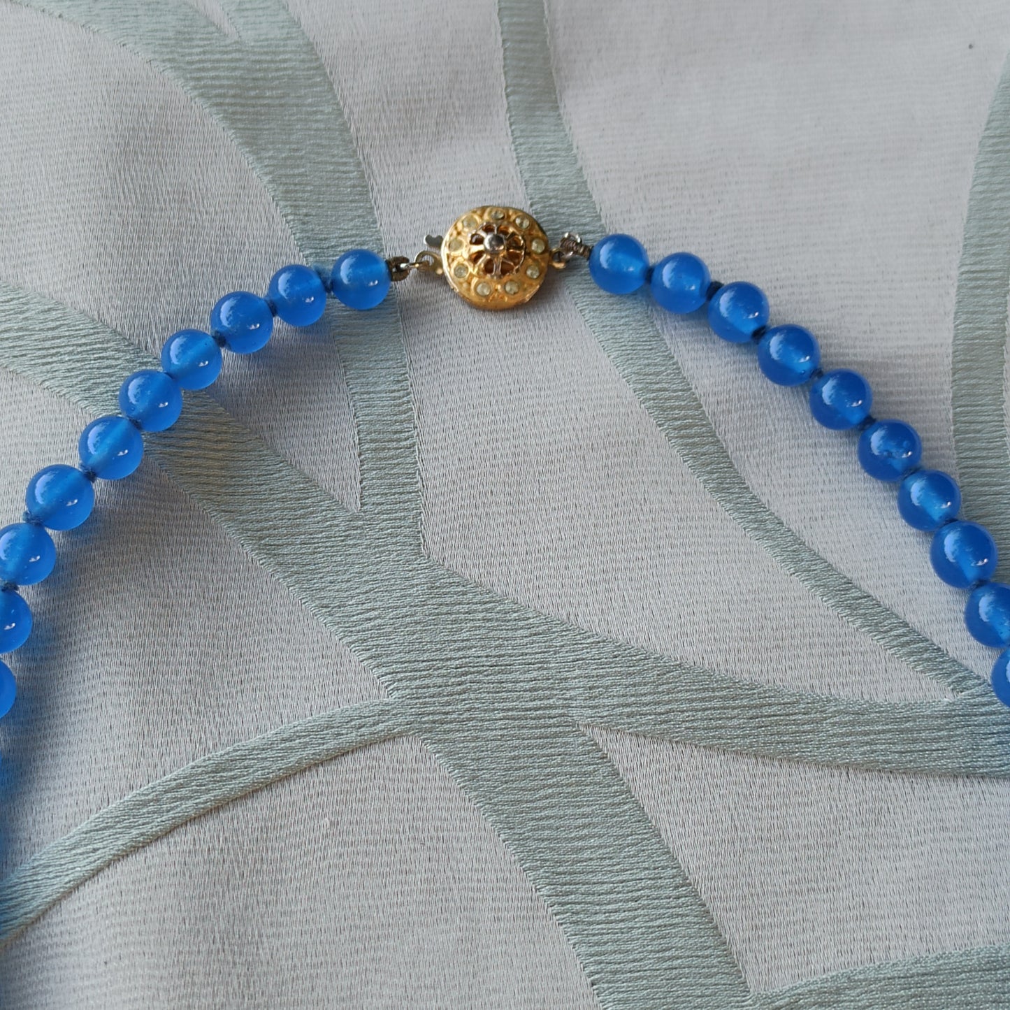 Lacrime di Sirena - Vintage necklace with blue pearls and golden clasp
