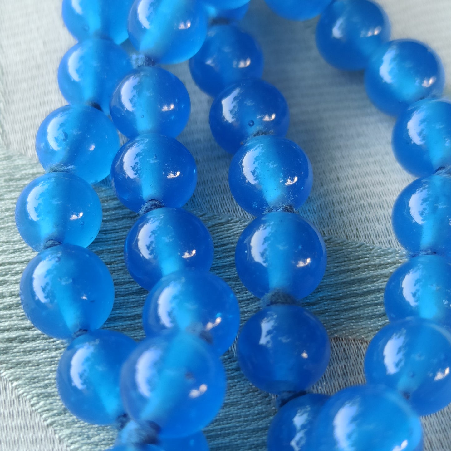 Lacrime di Sirena - Vintage necklace with blue pearls and golden clasp