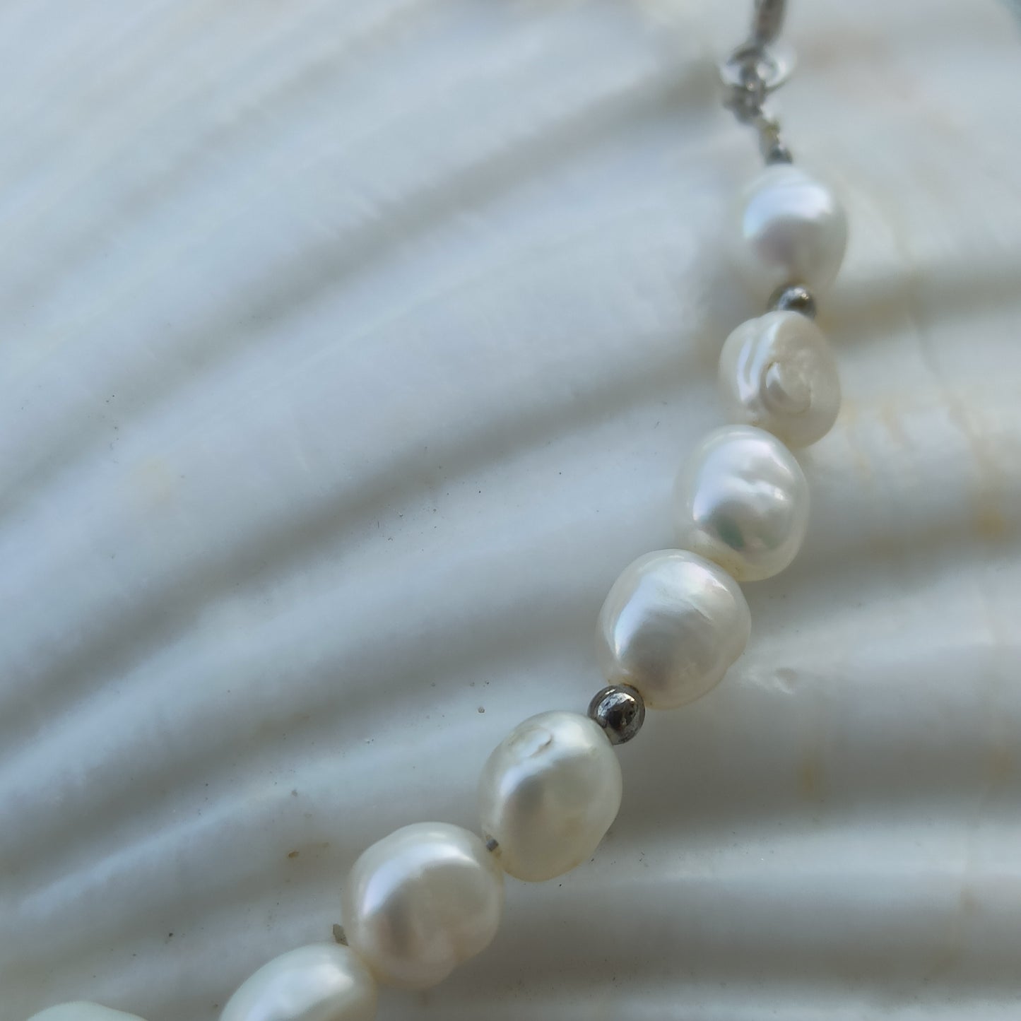 Vintage Silver Freshwater Pearl Bracelet - Sigillo di Purezza