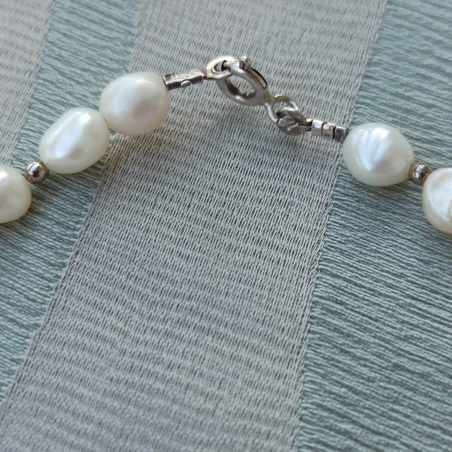 Vintage Silver Freshwater Pearl Bracelet - Sigillo di Purezza