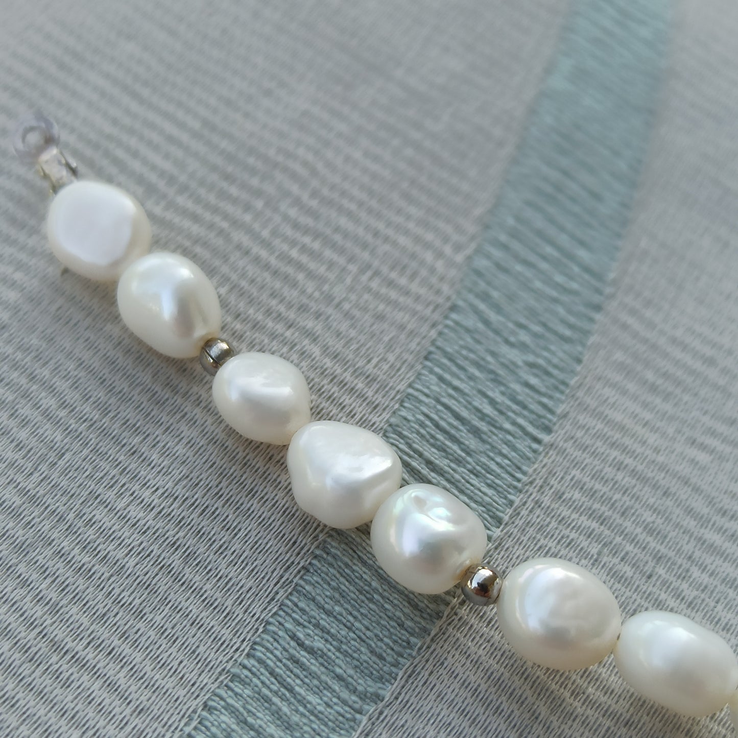 Vintage Silver Freshwater Pearl Bracelet - Sigillo di Purezza