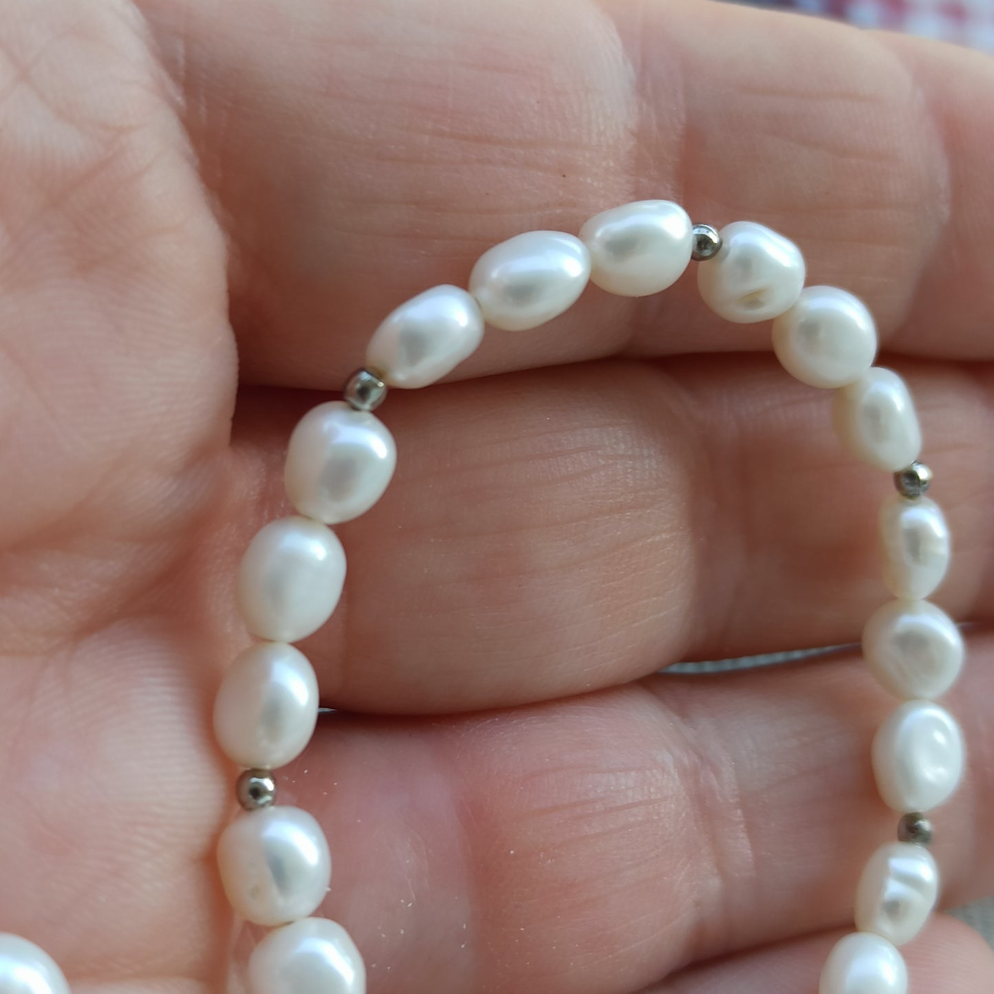 Vintage Silver Freshwater Pearl Bracelet - Sigillo di Purezza