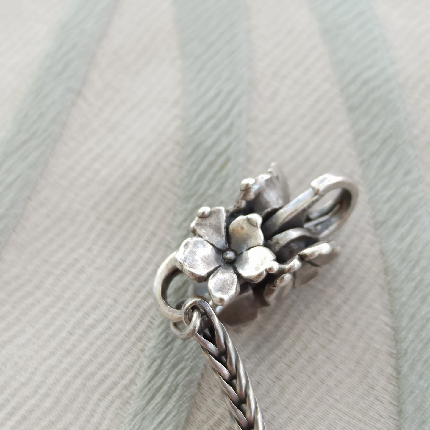 Vintage Trollbeads Silver Jasmine Bracelet - Sigillo Celeste