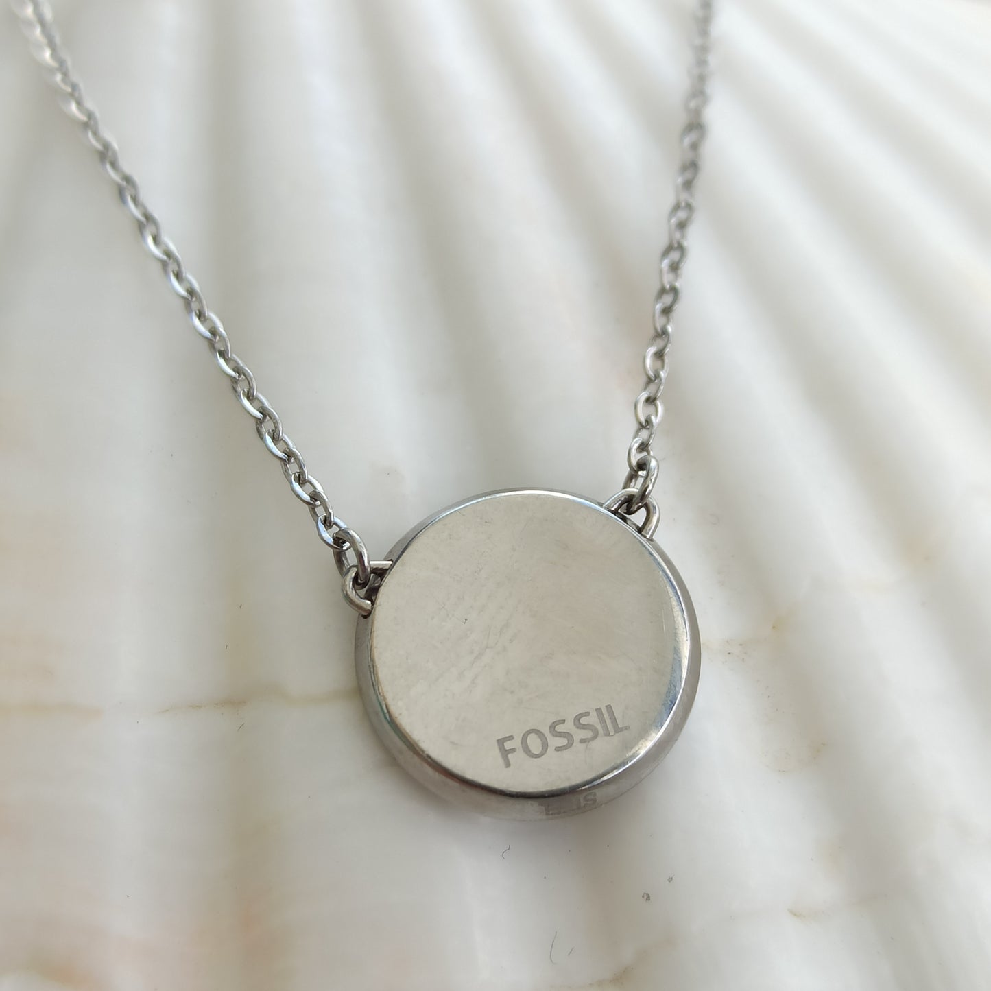 Vintage Stainless Steel Crystal Necklace - Luce Sigillata