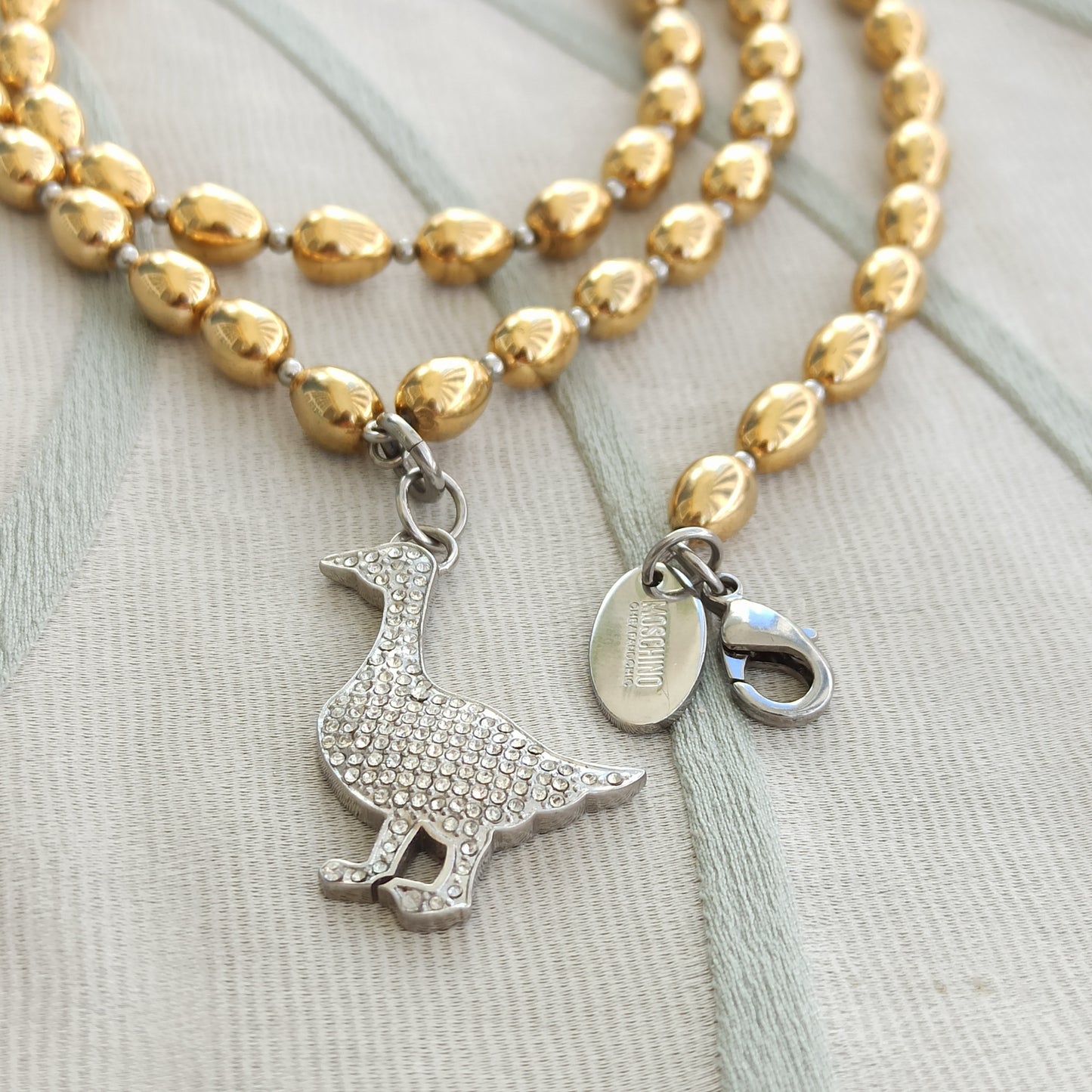 Vintage Moschino Goose Pendant Necklace - L’Oca Alchemica