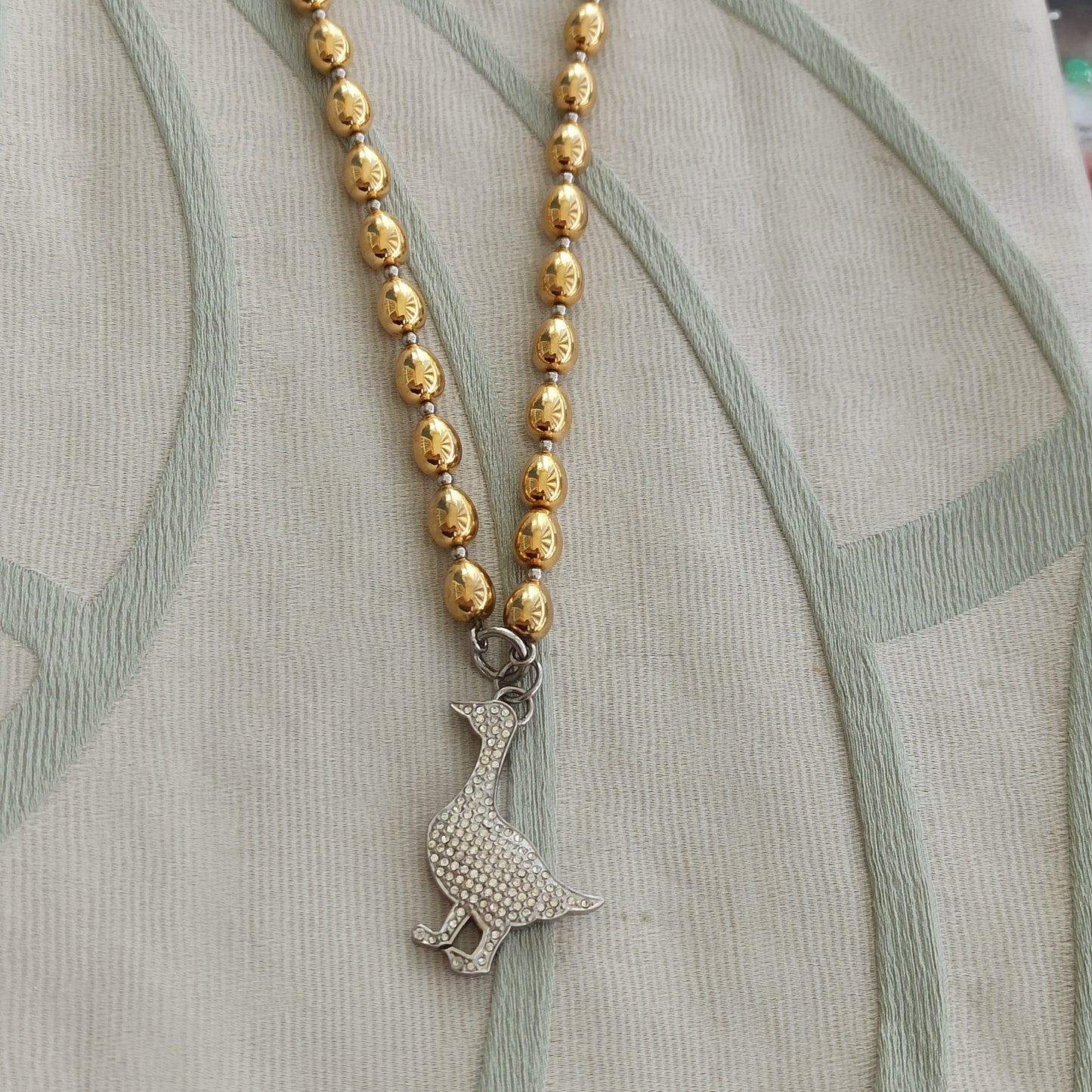 Vintage Moschino Goose Pendant Necklace - L’Oca Alchemica