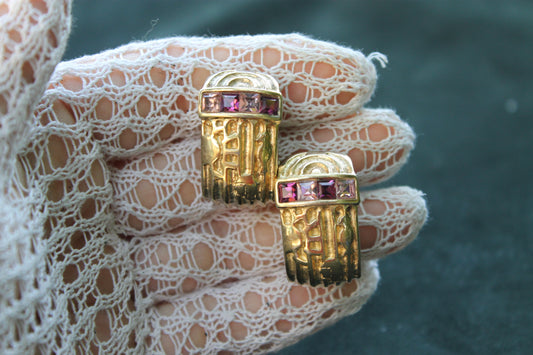 Sigillo del Sussurro - Vintage 1980s 925 Silver Earrings