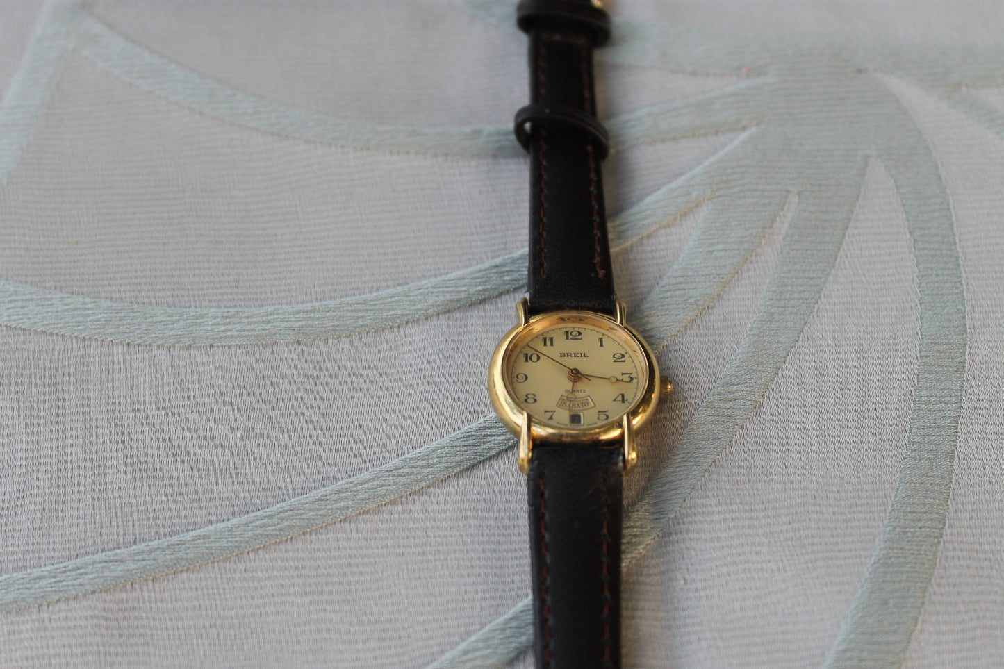 Vintage Breil Watch in Steel and Black Leather - Custode del Tempo