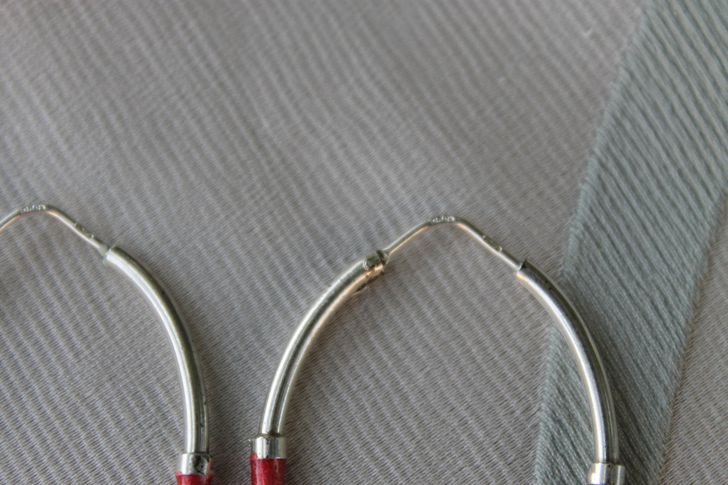 Cerchi del Destino - Vintage earrings in enameled 925 silver