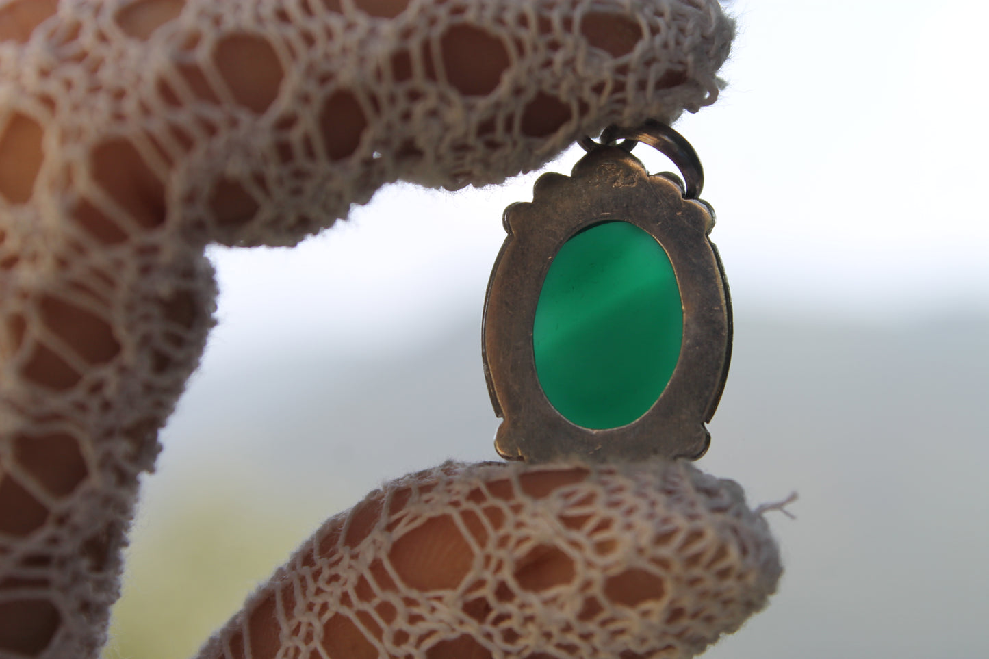 Sigillo del Bosco Profondo - Silver Pendant with Green Onyx