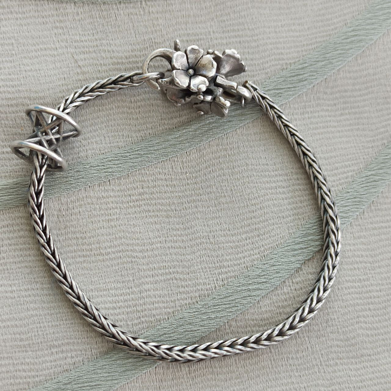 Vintage Trollbeads Silver Jasmine Bracelet - Sigillo Celeste