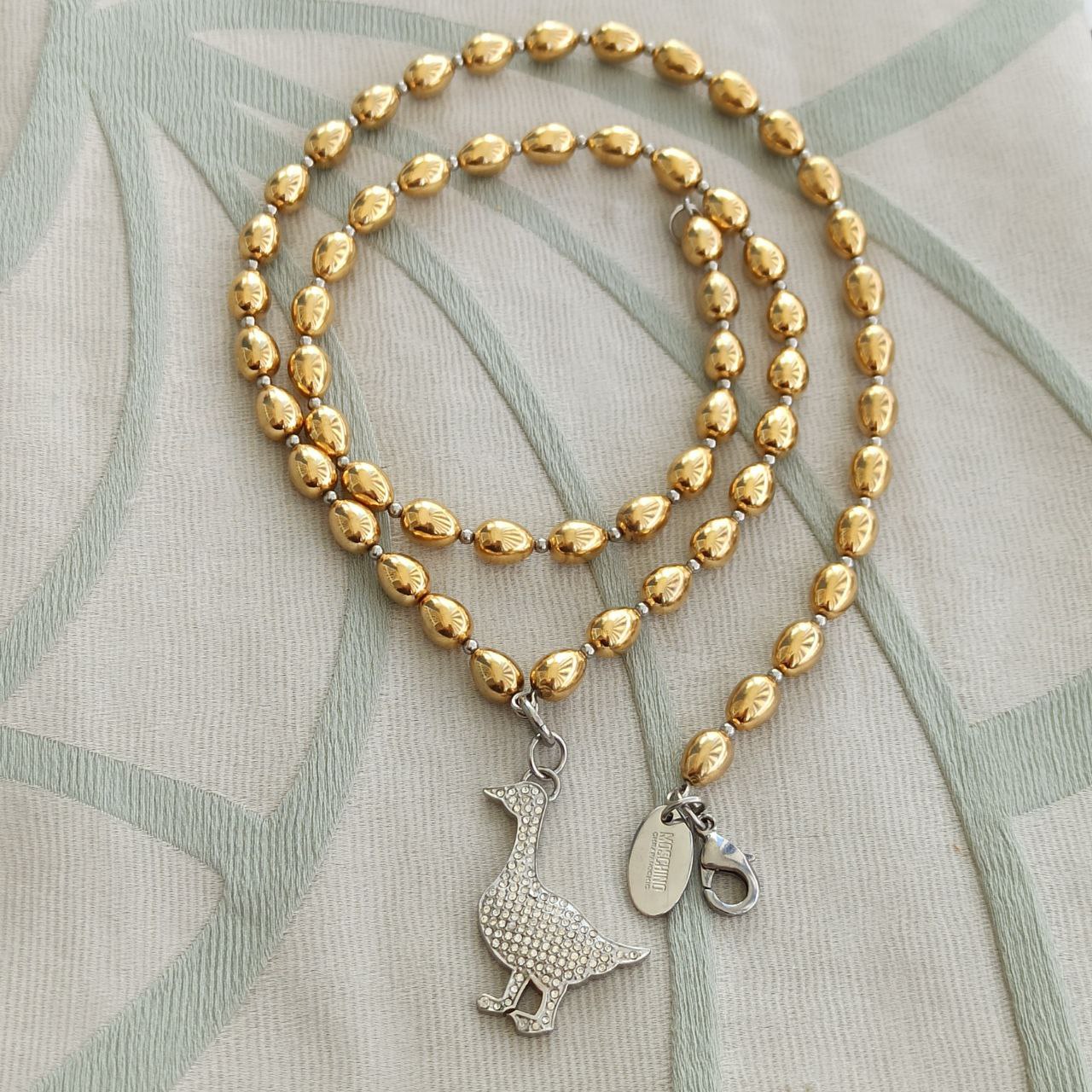 Vintage Moschino Goose Pendant Necklace - L’Oca Alchemica